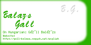 balazs gall business card